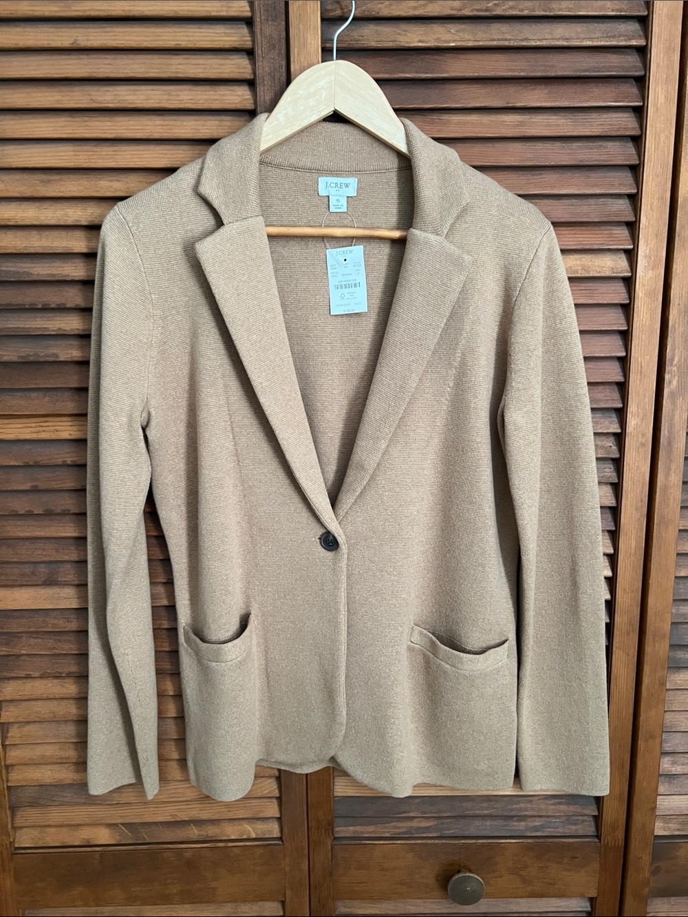 J. Crew Camel Single-Button Notch-Lapel Blazer